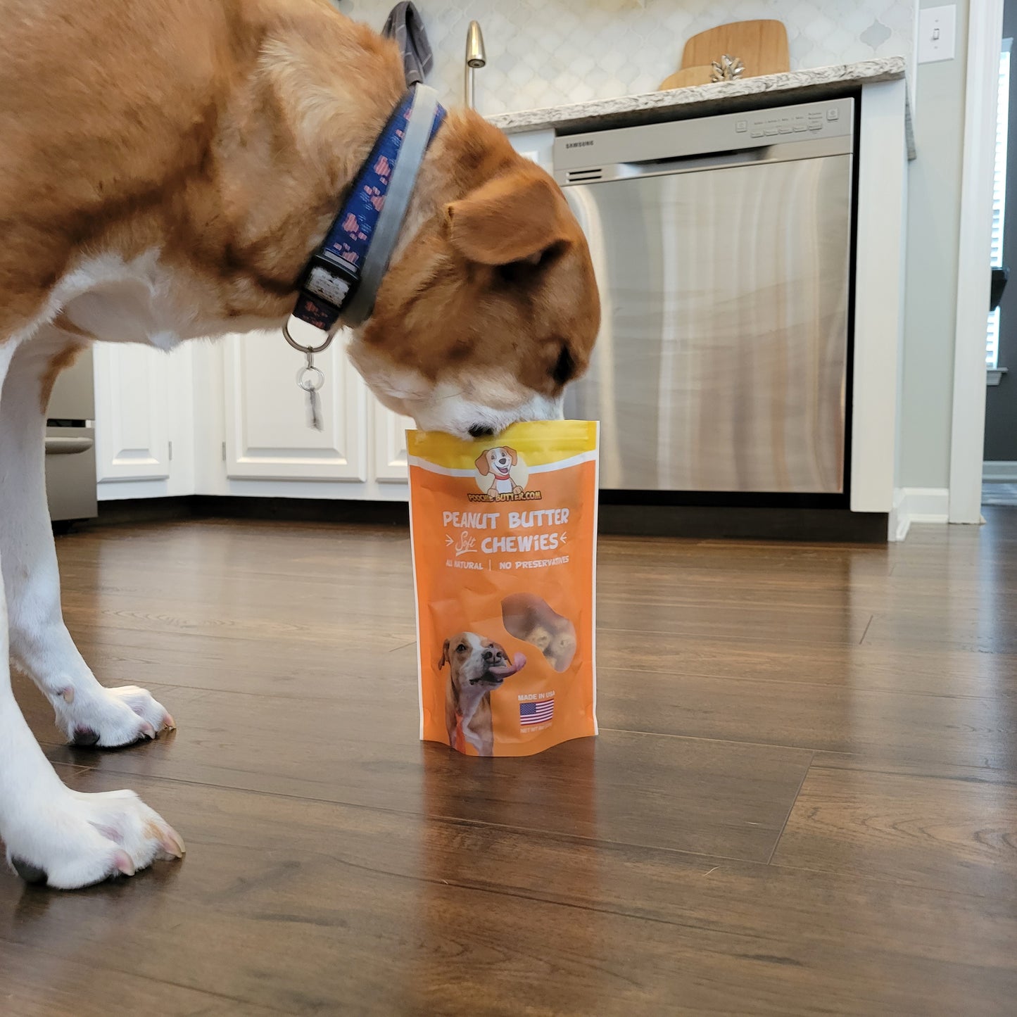 Golosinas masticables suaves para perros con mantequilla de maní, 8 oz