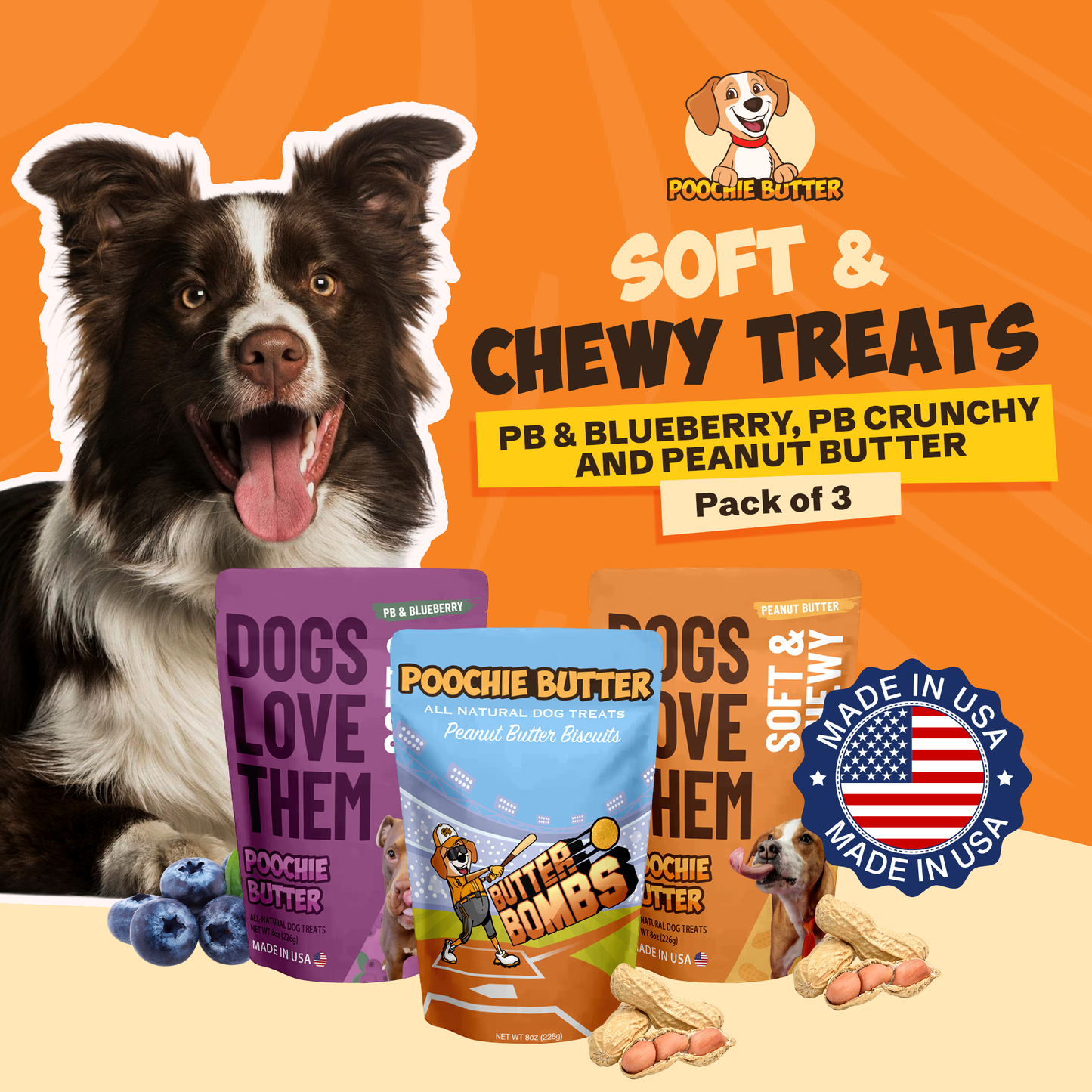 5lb Bulk Peanut Butter Soft & Chewy Dog Treats