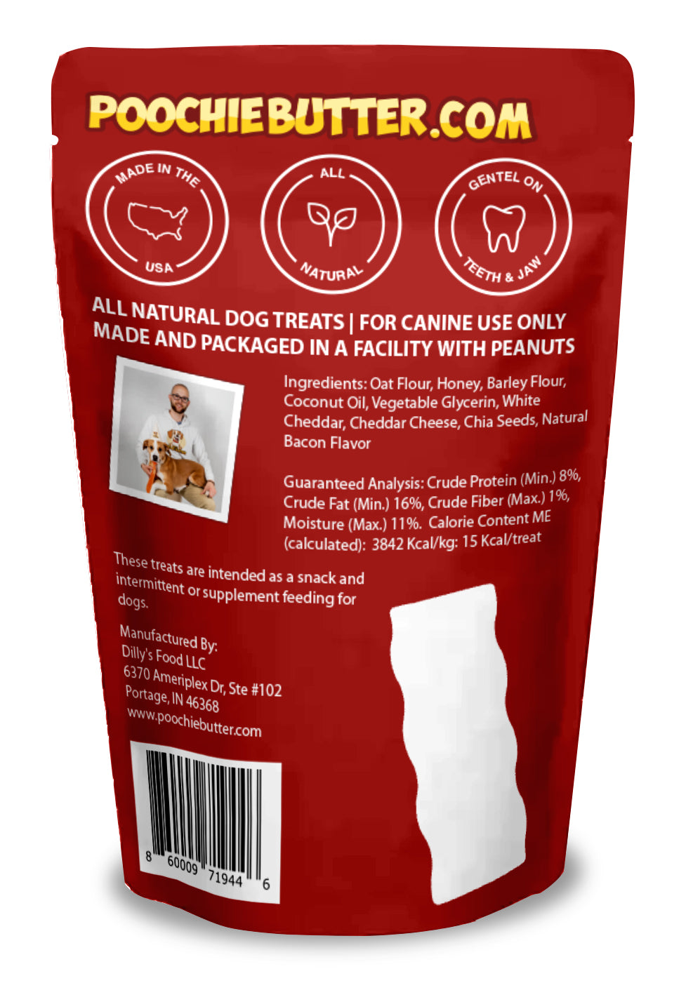 8oz Cheese & Bacon Soft Chewy Treats