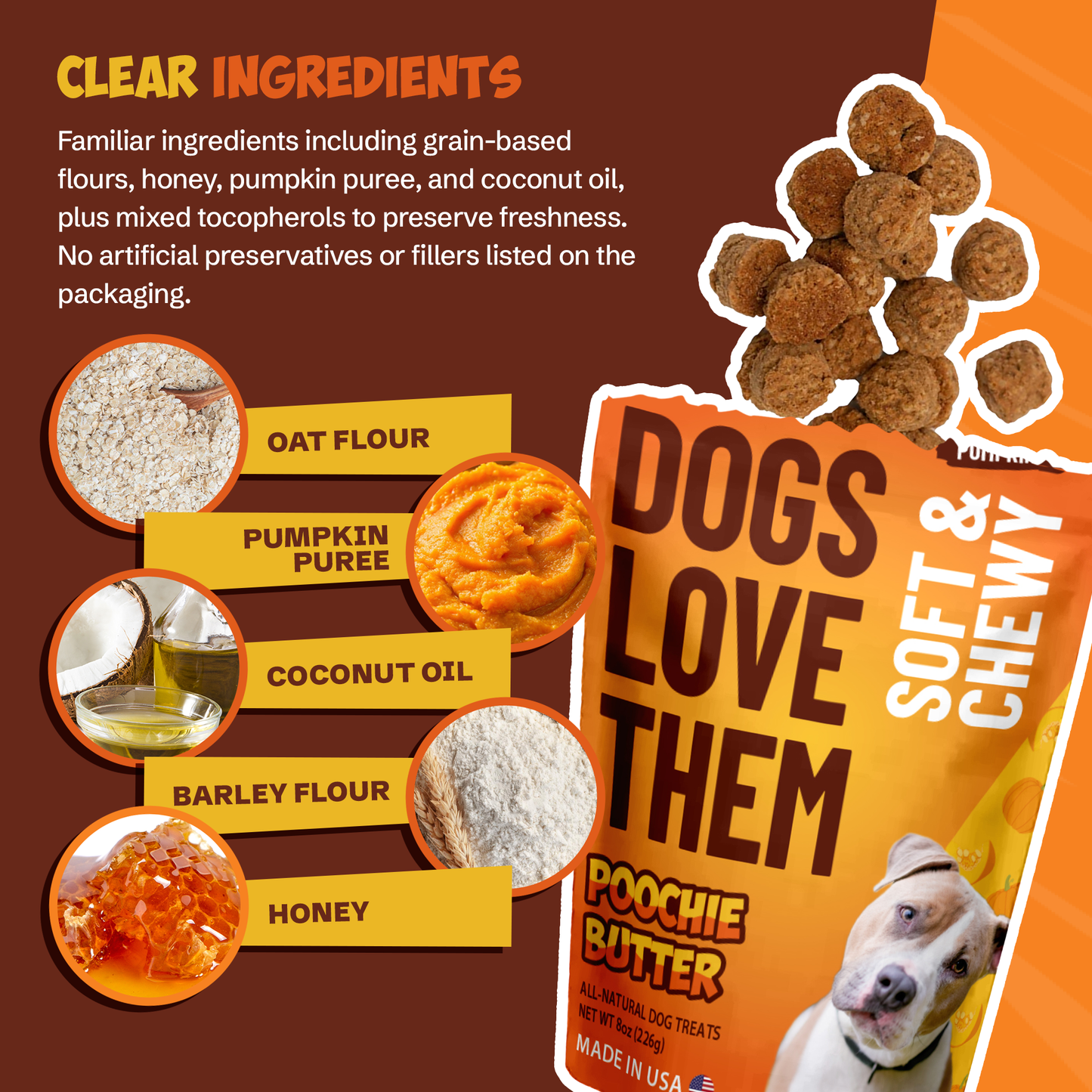 5lb Bulk Pumpkin Soft & Chewy Dog Treats