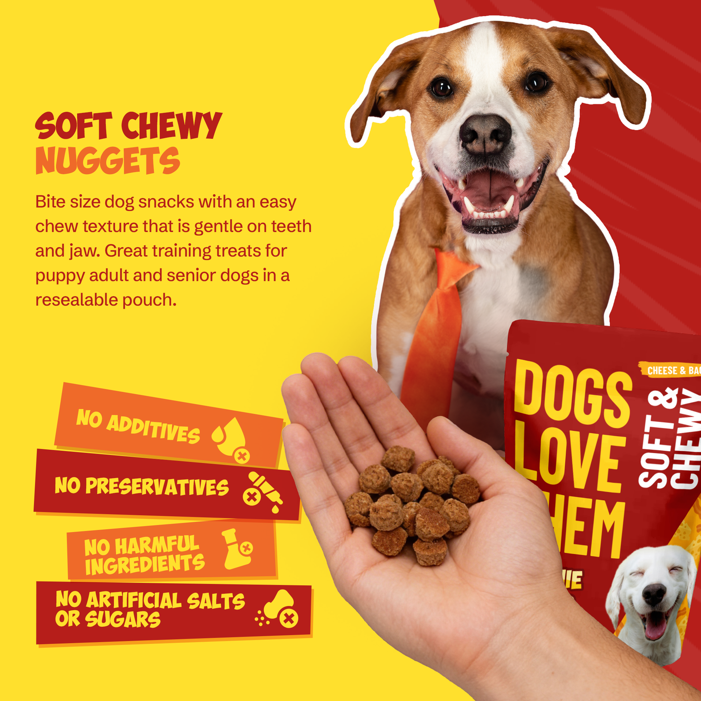 8oz Cheese & Bacon Soft Chewy Treats