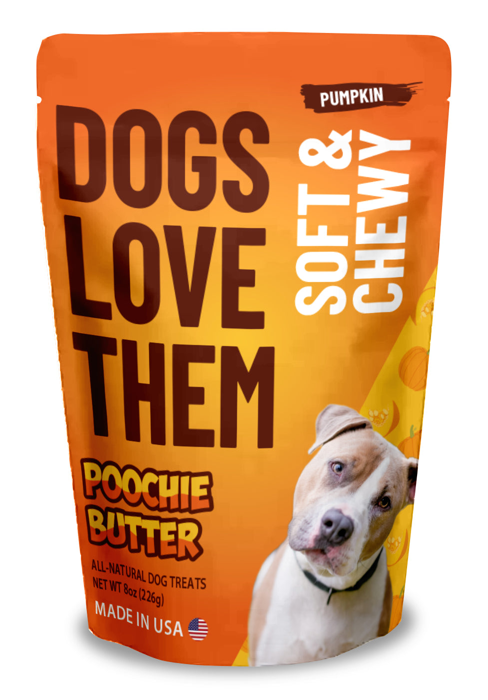 Golosinas masticables suaves para perros de calabaza, 8 oz