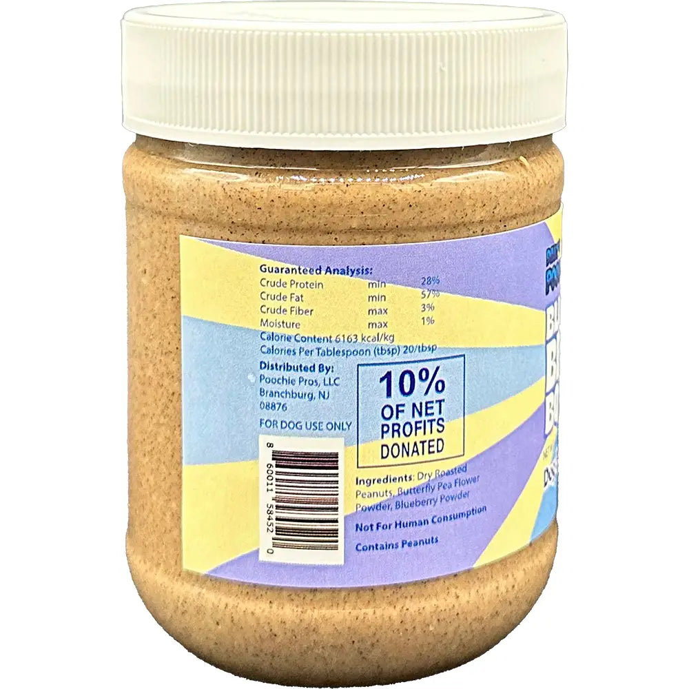 Tarro de mantequilla de maní para perros con sabor a arándanos de 12 oz