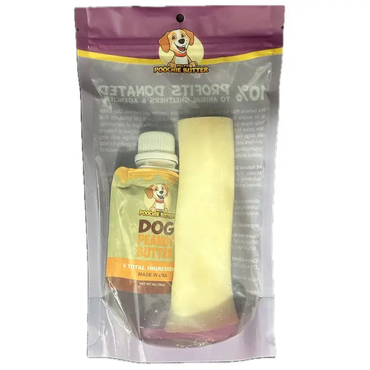 Poochie Butter 2oz Squeeze Pack + Medium Toy Filler